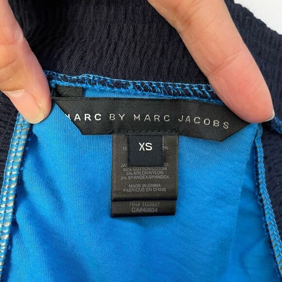 Marc By Marc Jacobs Spring Sky Blue Cut Out Mini Dress Puff Sleeves size XS - Picture 5 of 8